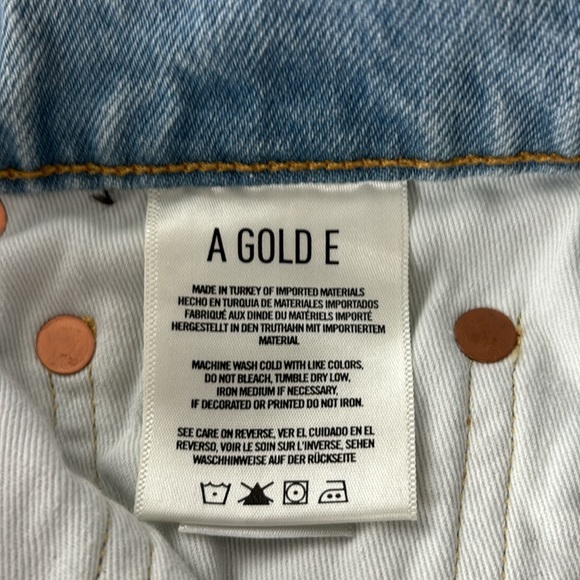 AGOLDE Jamie High Rise Classic Jeans Distressed Ever More Size 24 Light Wash - Picture 8 of 14